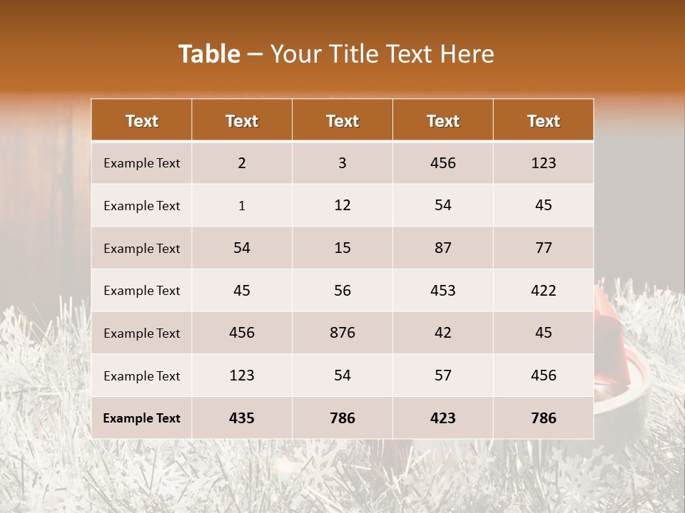 Glass Navidad Plant PowerPoint Template