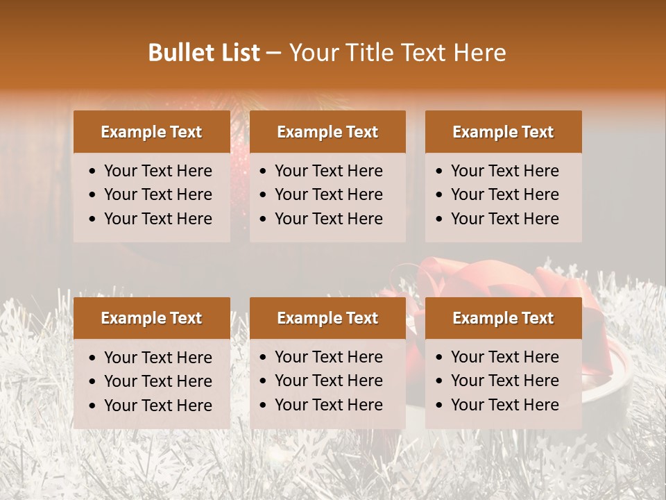 Glass Navidad Plant PowerPoint Template