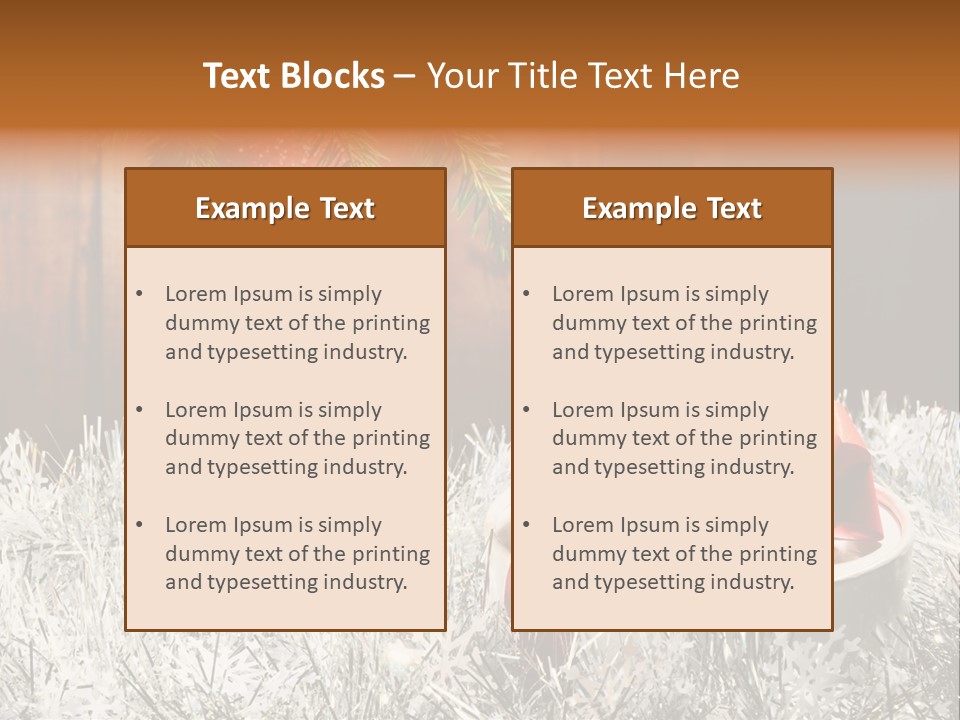 Glass Navidad Plant PowerPoint Template