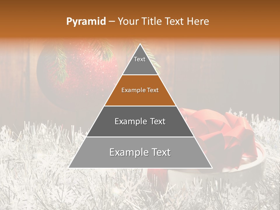 Glass Navidad Plant PowerPoint Template
