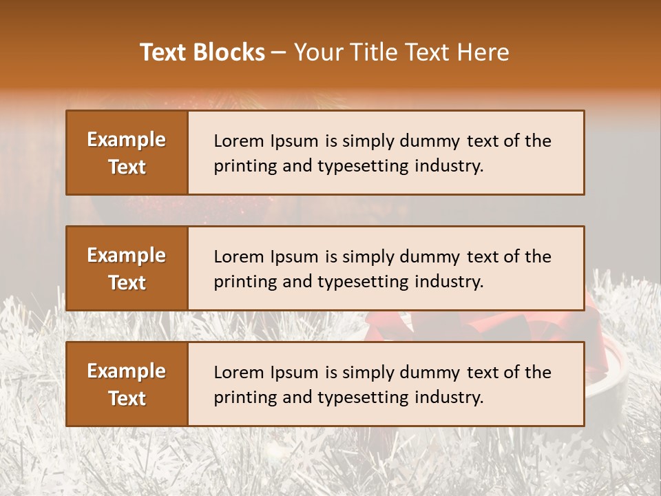 Glass Navidad Plant PowerPoint Template