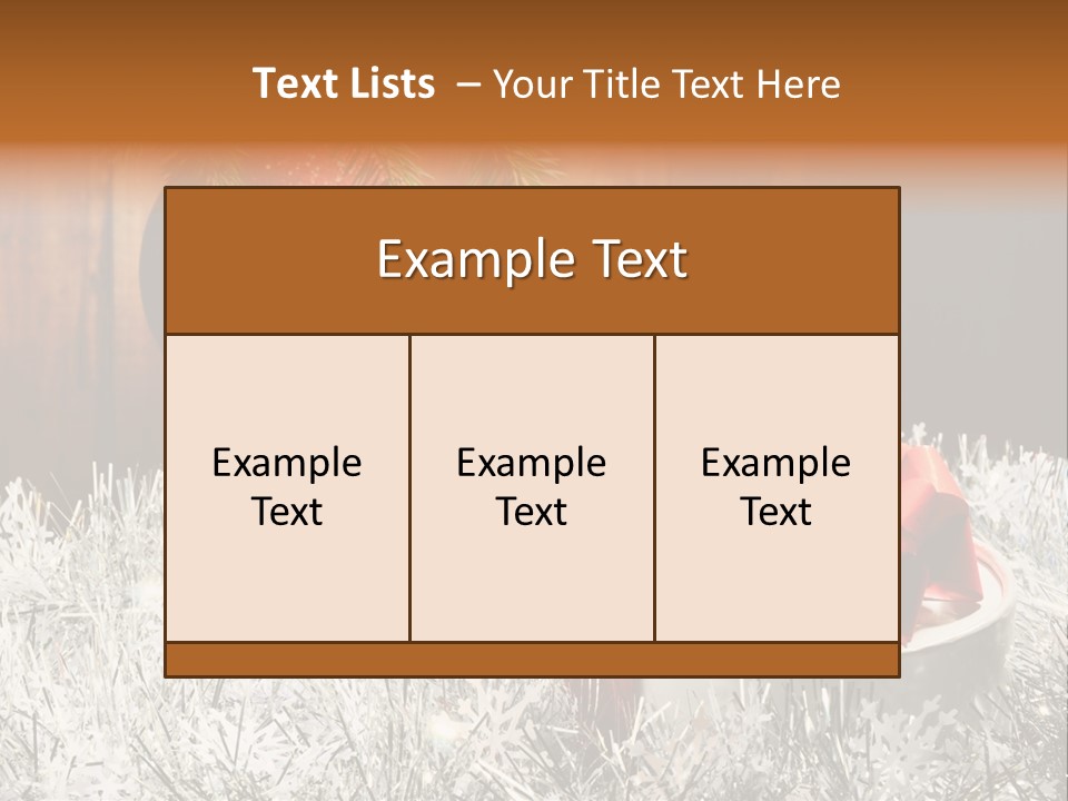 Glass Navidad Plant PowerPoint Template