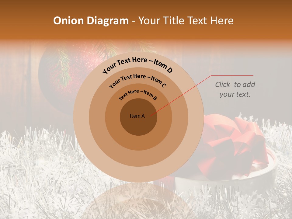 Glass Navidad Plant PowerPoint Template