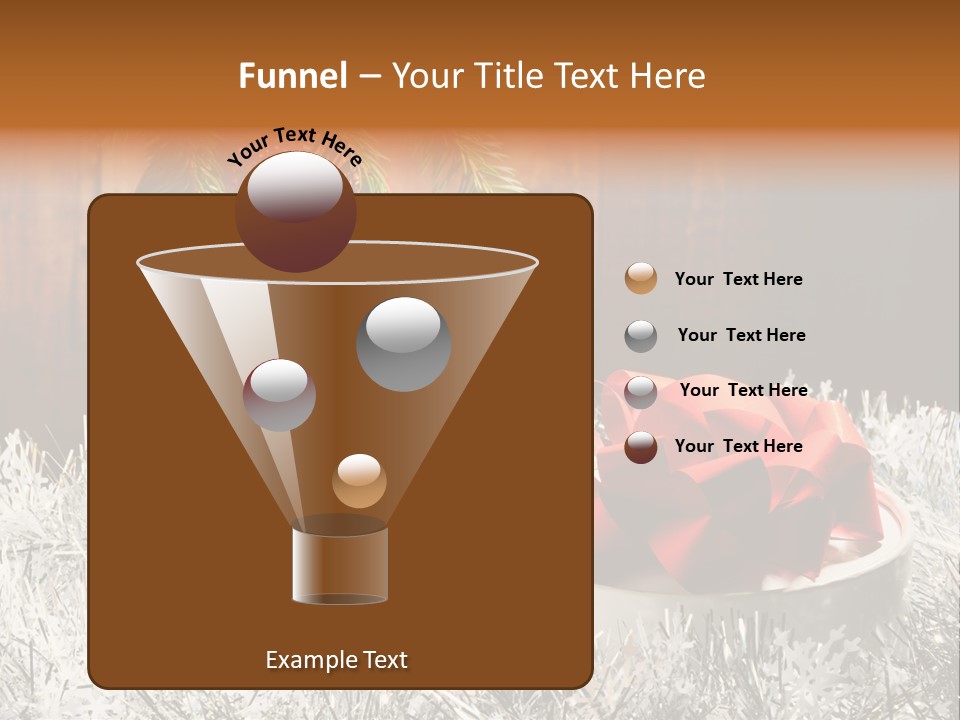 Glass Navidad Plant PowerPoint Template