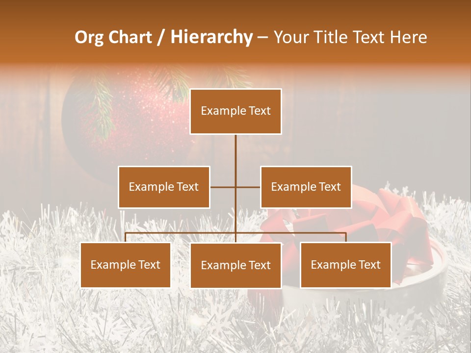 Glass Navidad Plant PowerPoint Template
