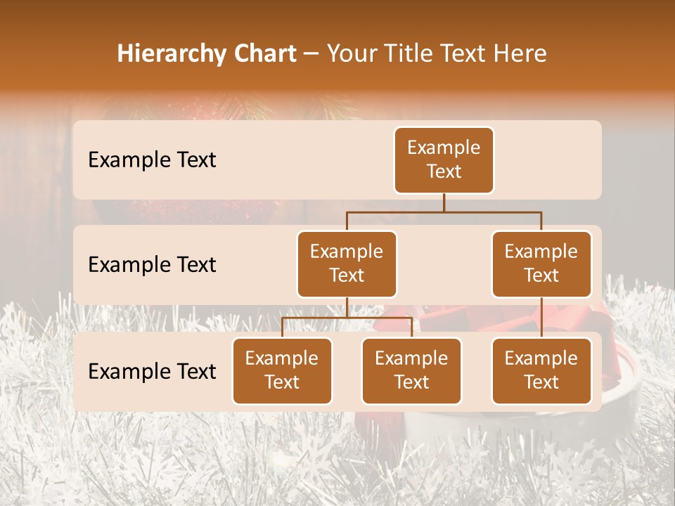 Glass Navidad Plant PowerPoint Template