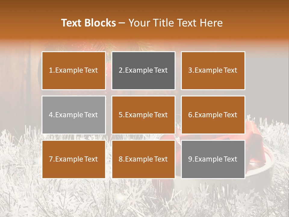Glass Navidad Plant PowerPoint Template