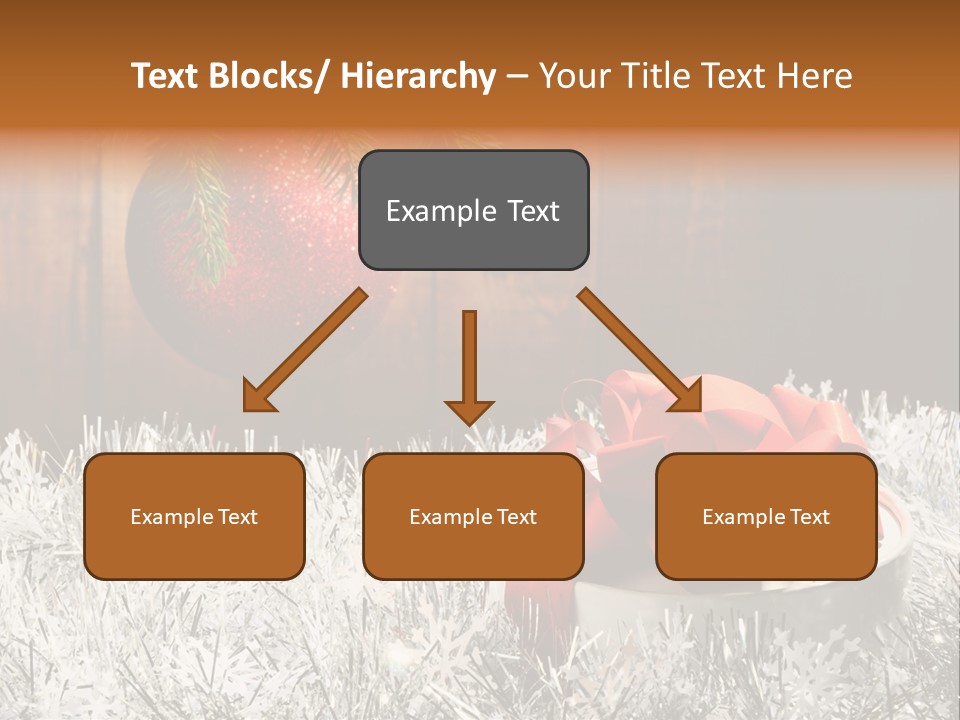 Glass Navidad Plant PowerPoint Template