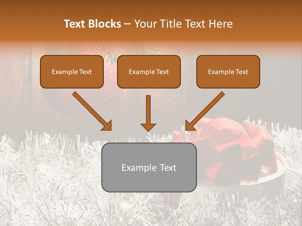 Glass Navidad Plant PowerPoint Template
