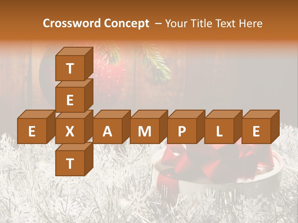 Glass Navidad Plant PowerPoint Template