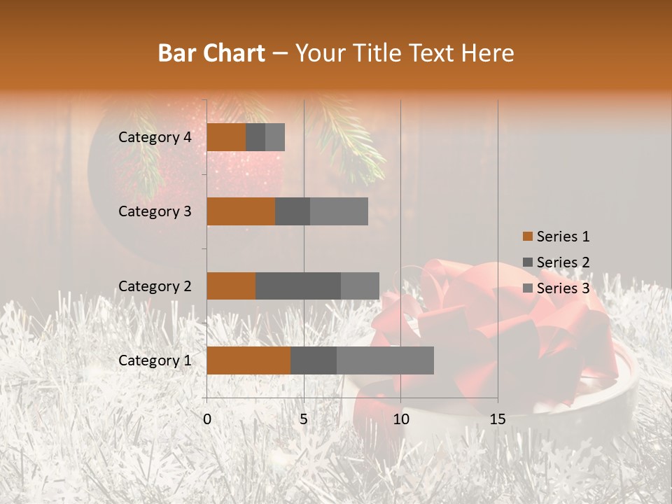 Glass Navidad Plant PowerPoint Template