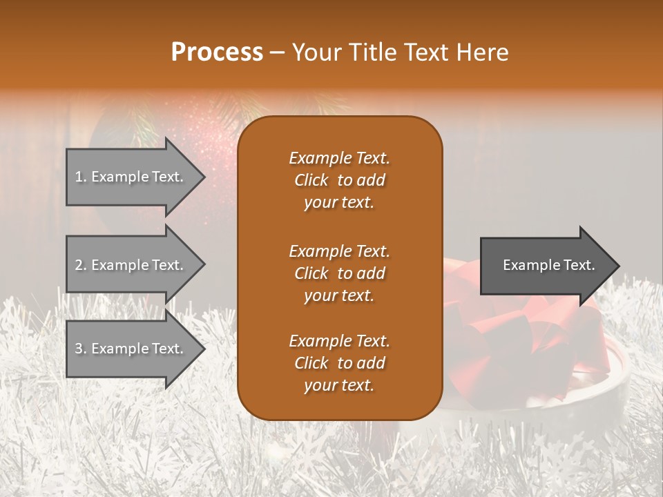 Glass Navidad Plant PowerPoint Template