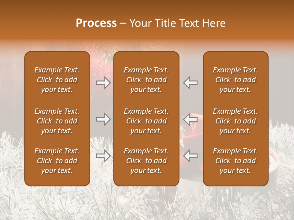 Glass Navidad Plant PowerPoint Template