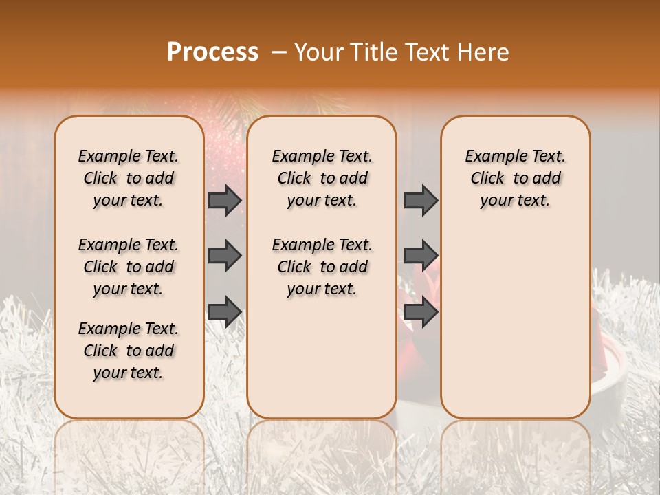 Glass Navidad Plant PowerPoint Template
