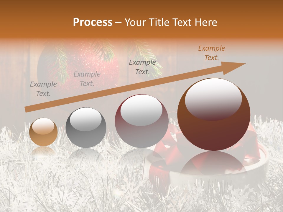 Glass Navidad Plant PowerPoint Template