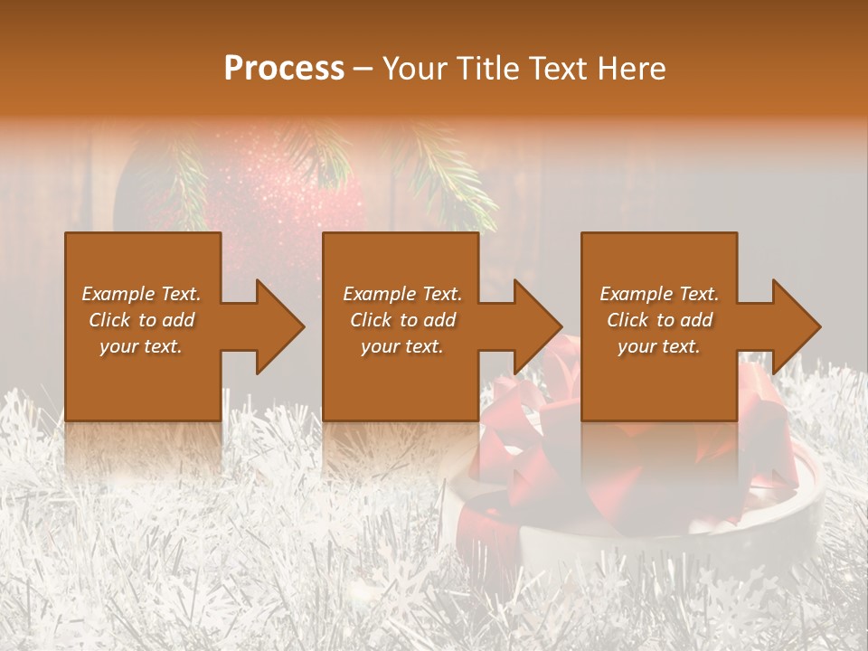 Glass Navidad Plant PowerPoint Template