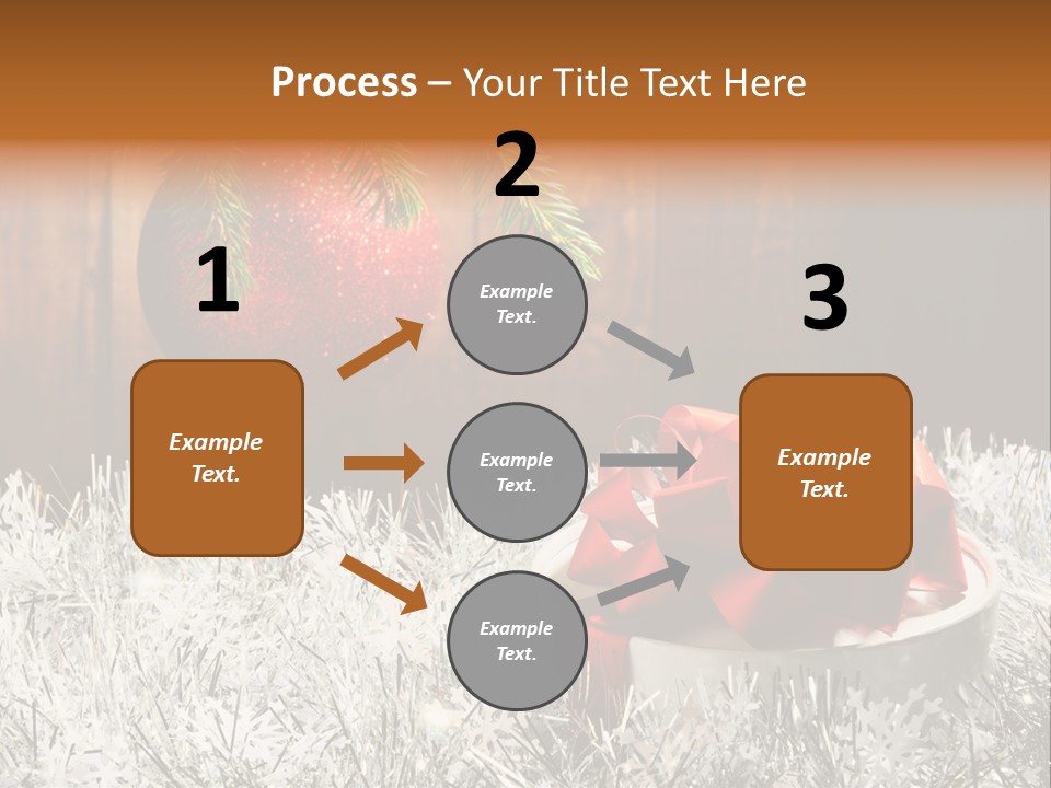 Glass Navidad Plant PowerPoint Template