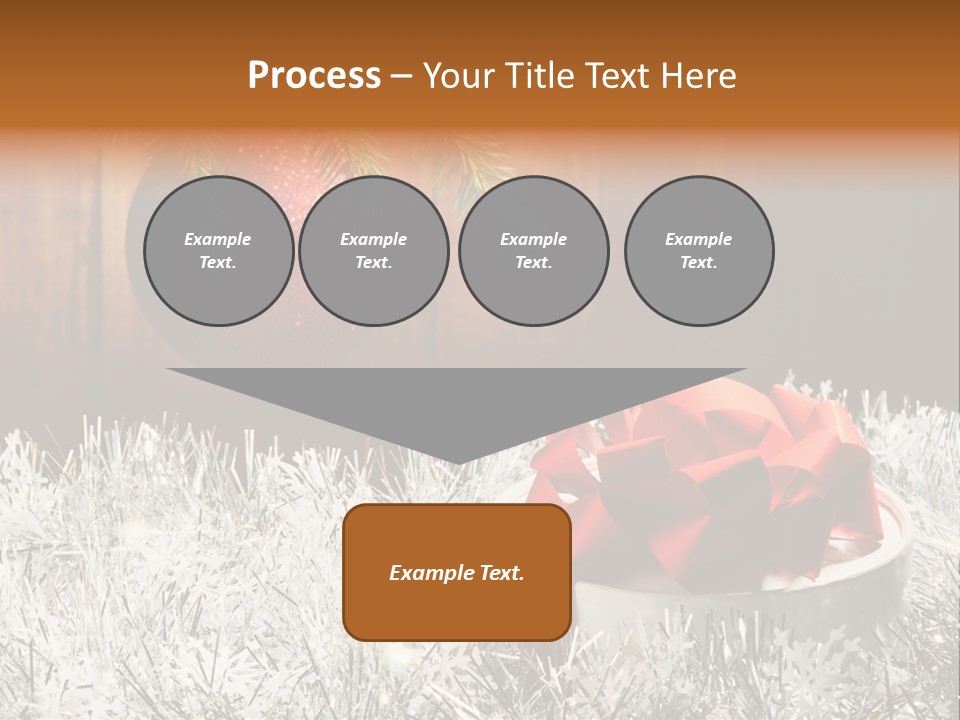 Glass Navidad Plant PowerPoint Template