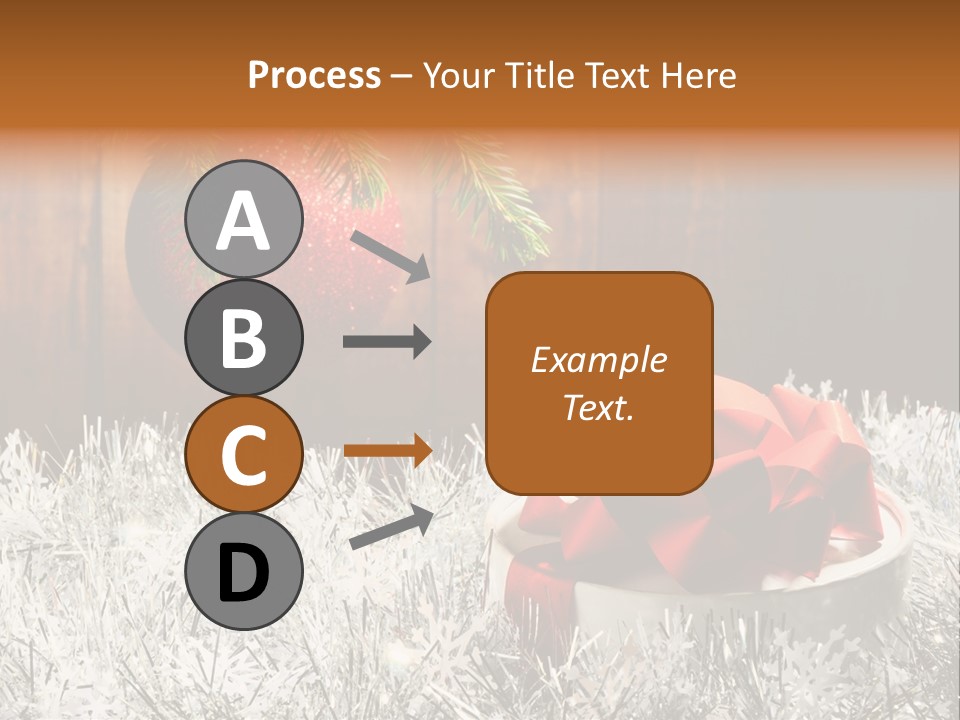 Glass Navidad Plant PowerPoint Template