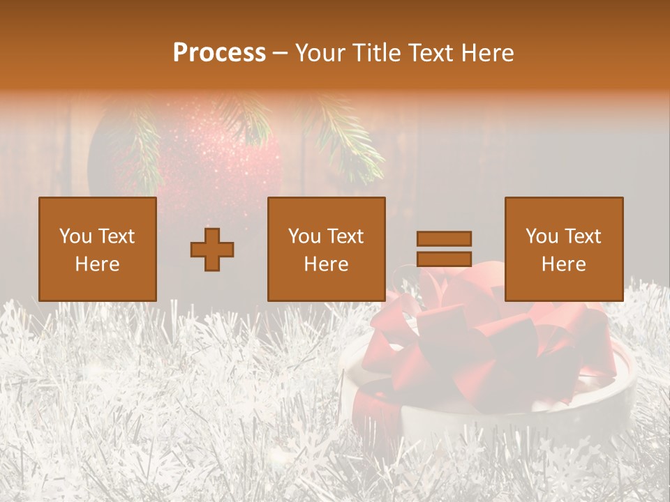 Glass Navidad Plant PowerPoint Template