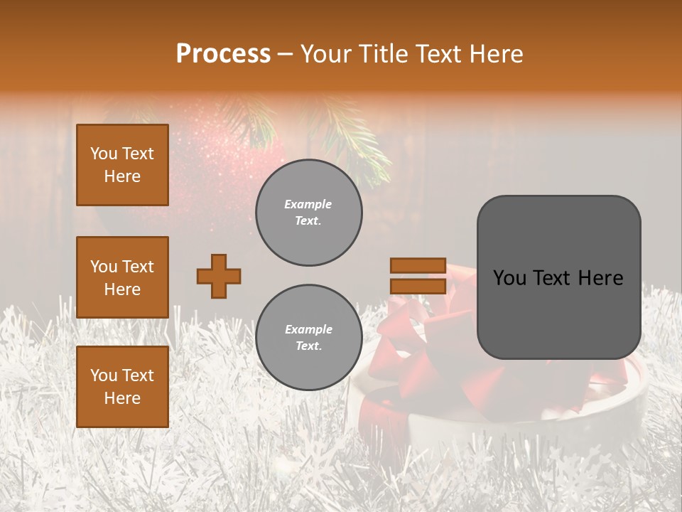 Glass Navidad Plant PowerPoint Template