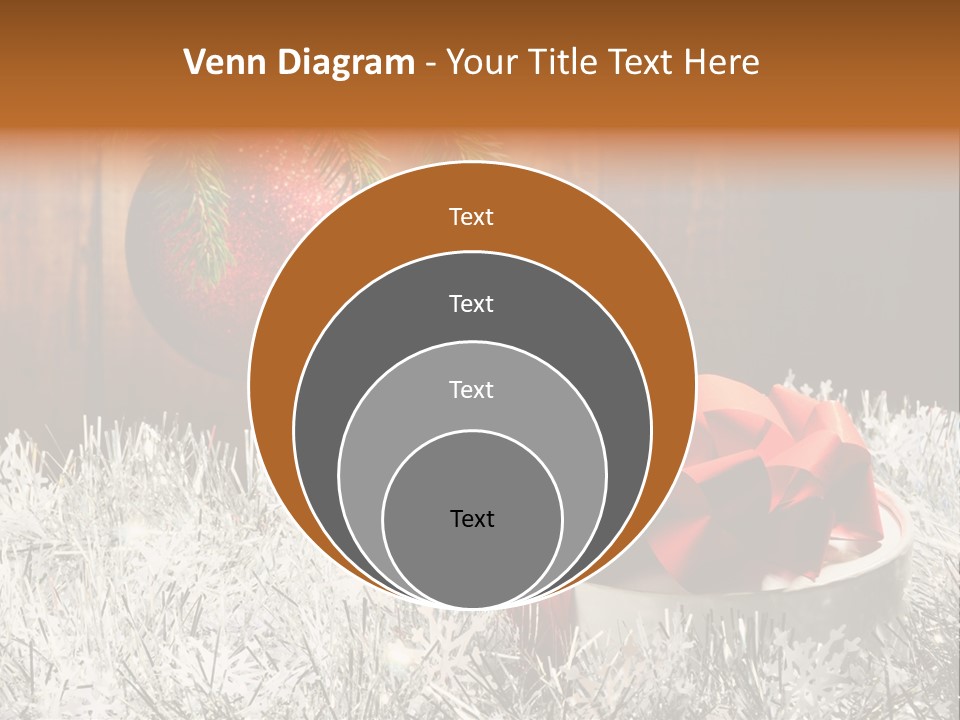 Glass Navidad Plant PowerPoint Template
