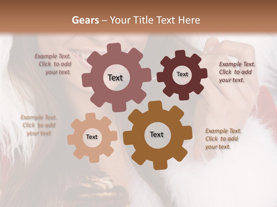 Girls Eating Cake PowerPoint Template