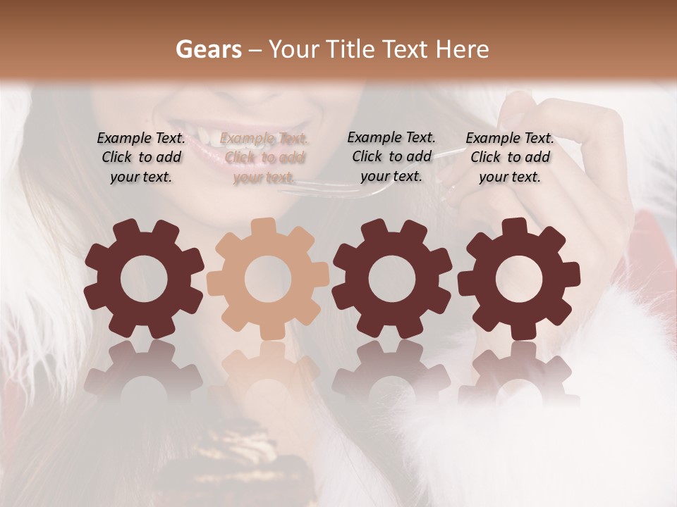 Girls Eating Cake PowerPoint Template