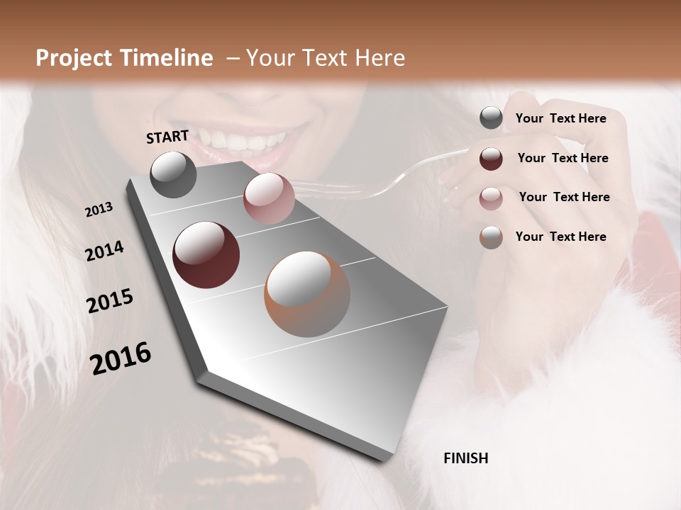 Girls Eating Cake PowerPoint Template