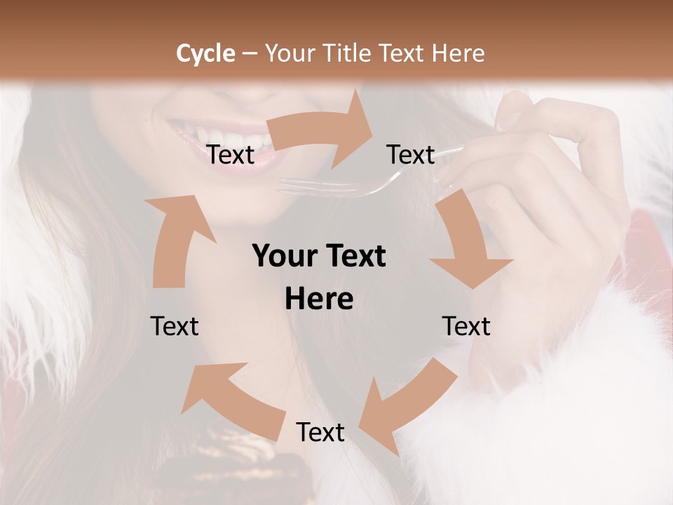 Girls Eating Cake PowerPoint Template