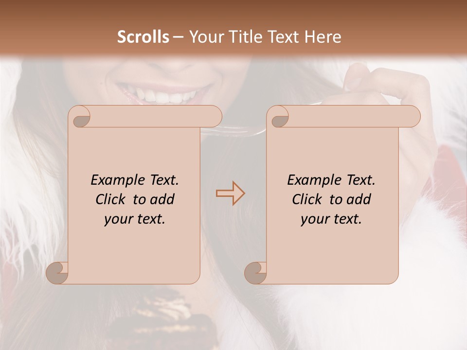 Girls Eating Cake PowerPoint Template