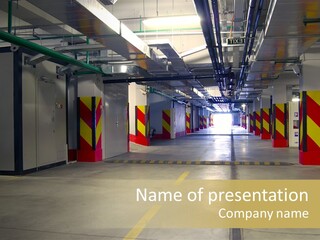 Parking Business Corridor PowerPoint Template