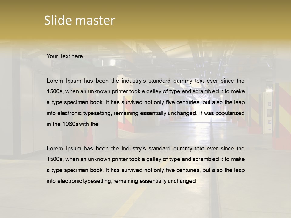 Parking Business Corridor PowerPoint Template