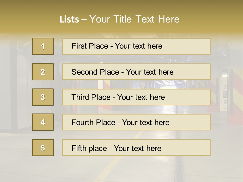 Parking Business Corridor PowerPoint Template