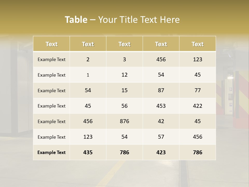 Parking Business Corridor PowerPoint Template