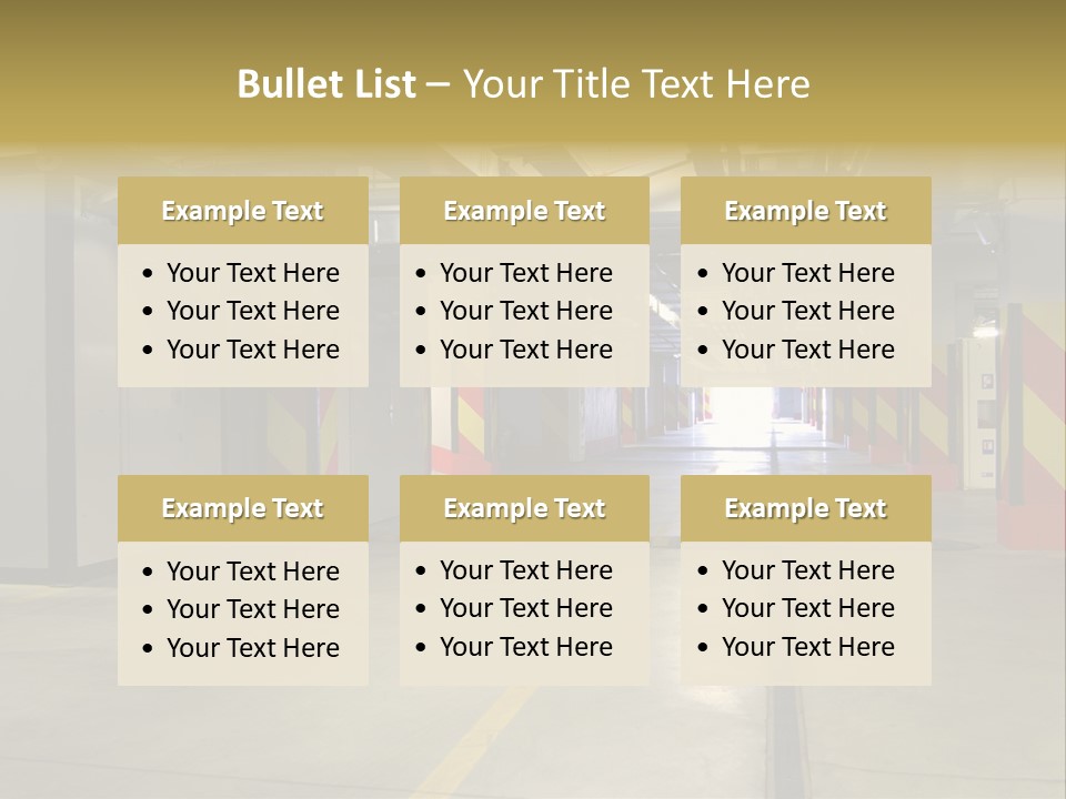 Parking Business Corridor PowerPoint Template