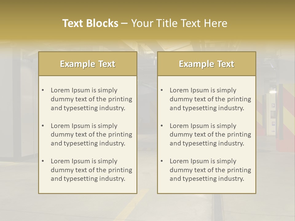 Parking Business Corridor PowerPoint Template