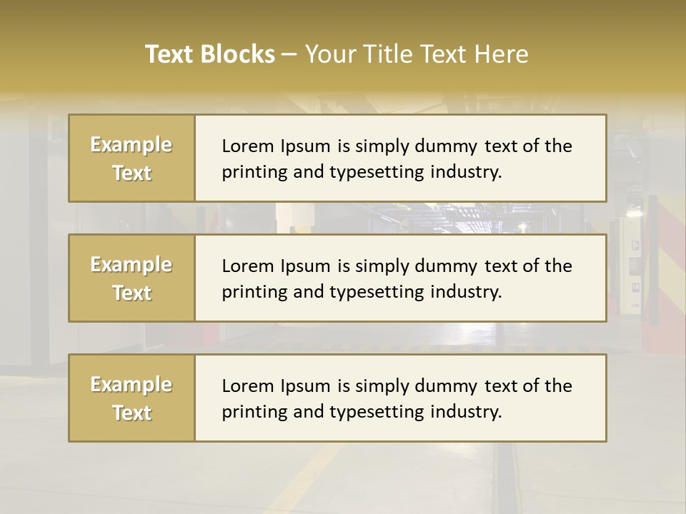 Parking Business Corridor PowerPoint Template