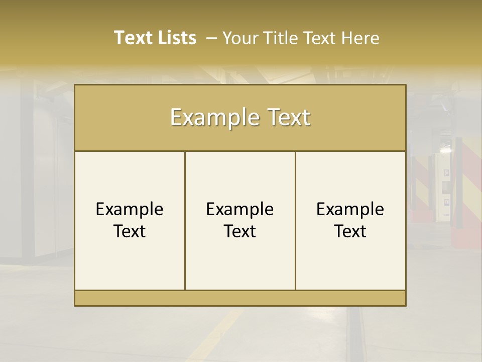 Parking Business Corridor PowerPoint Template