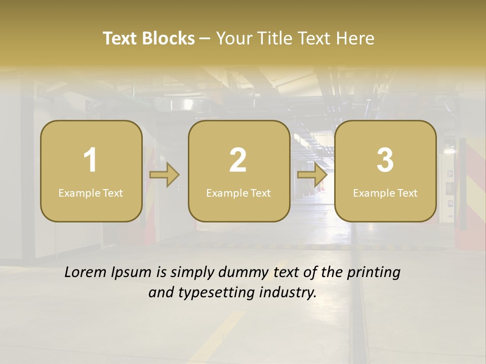 Parking Business Corridor PowerPoint Template
