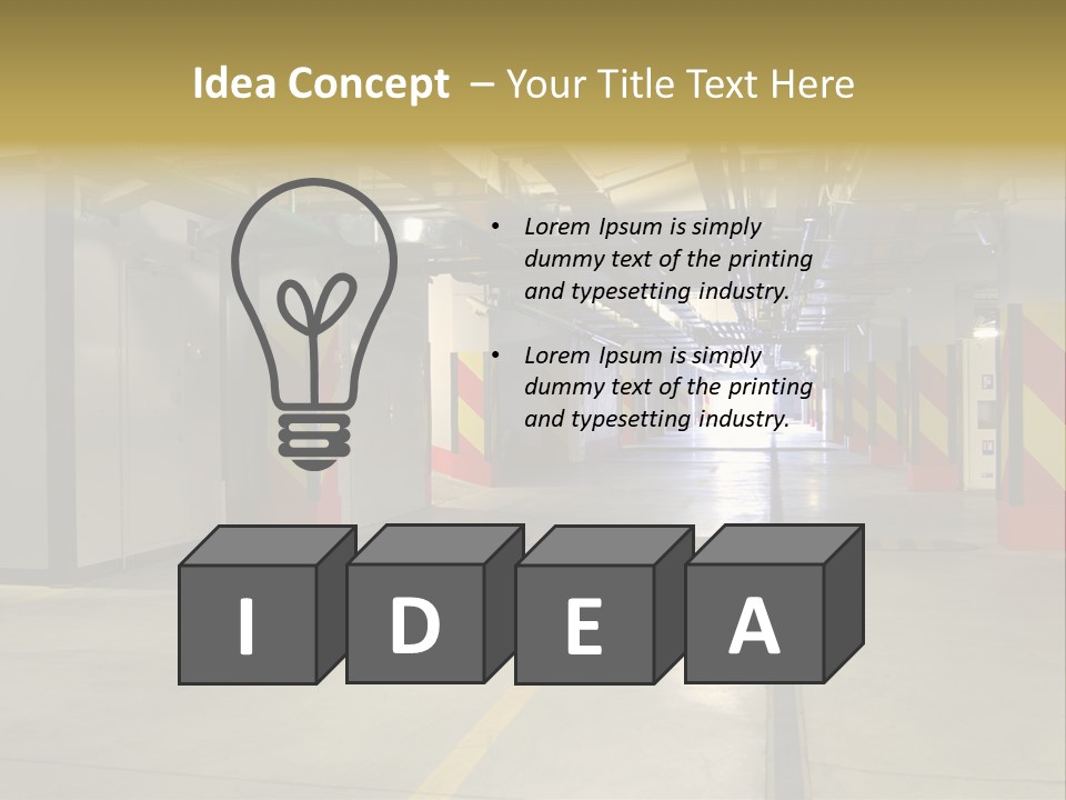 Parking Business Corridor PowerPoint Template