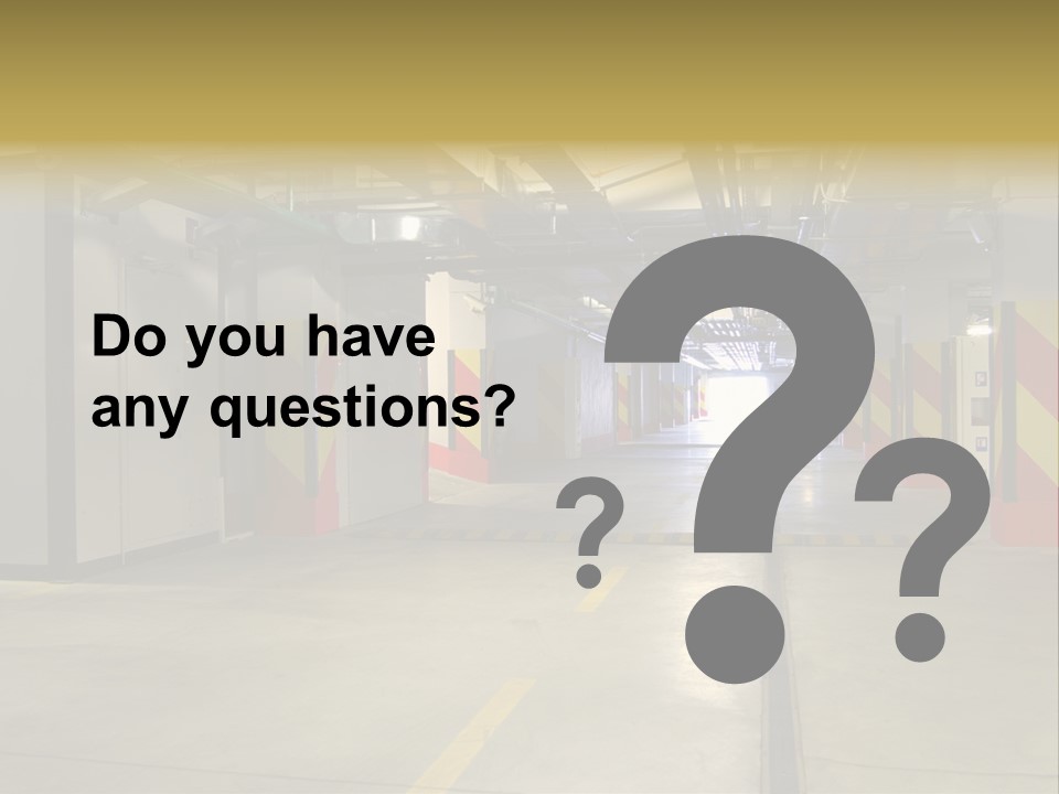 Parking Business Corridor PowerPoint Template