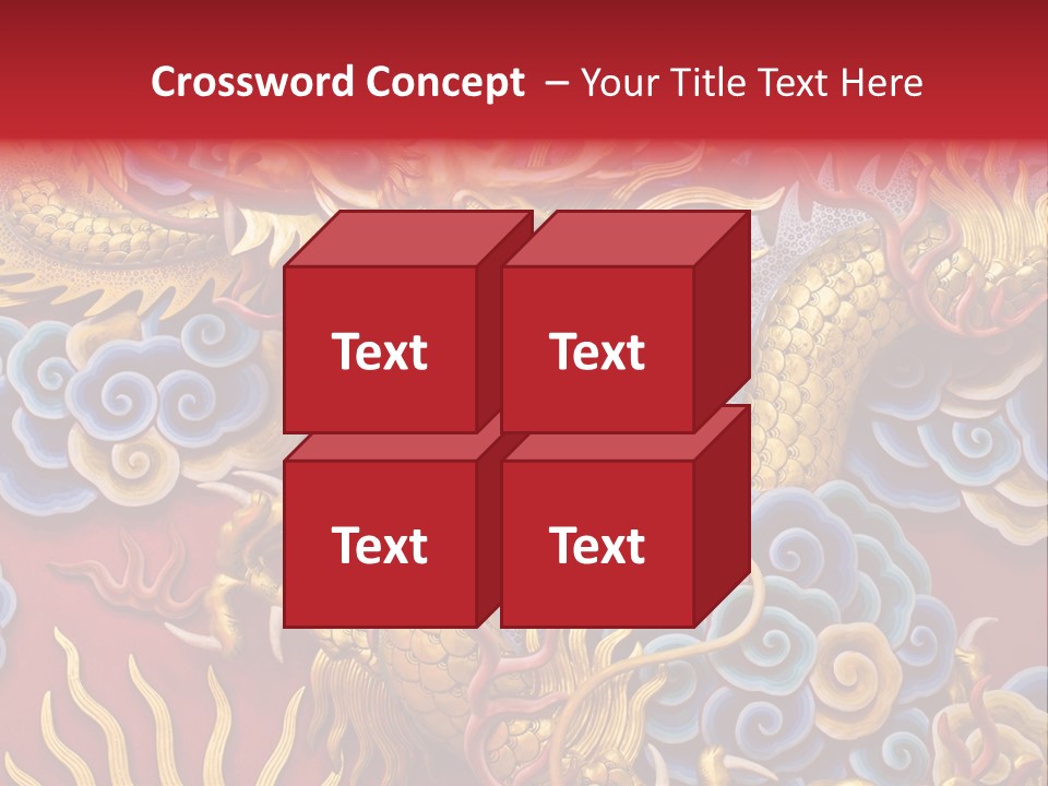 Chinese Dragon Sculpture PowerPoint Template