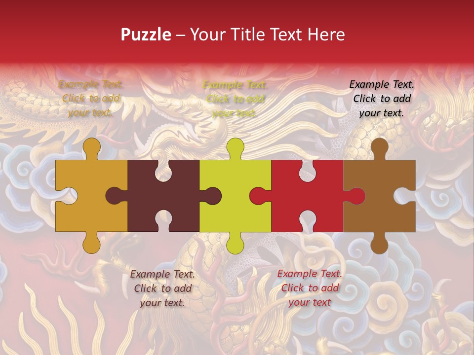 Chinese Dragon Sculpture PowerPoint Template