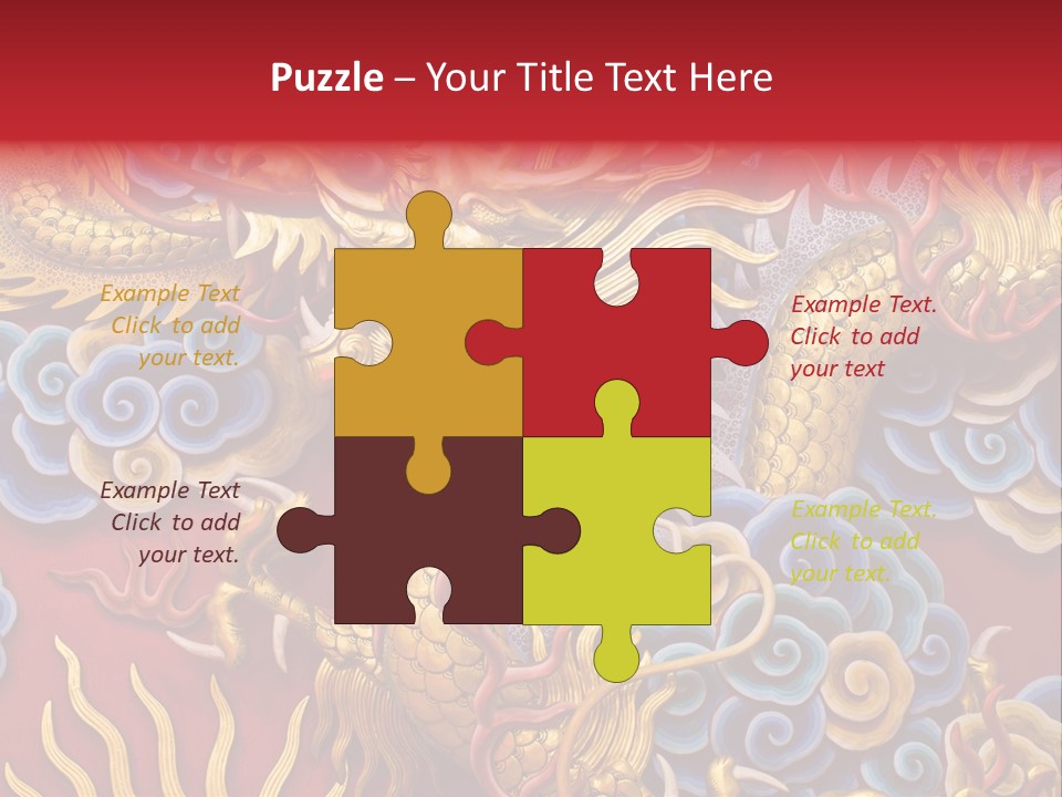 Chinese Dragon Sculpture PowerPoint Template