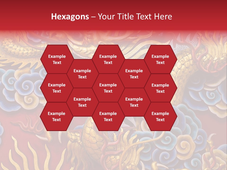 Chinese Dragon Sculpture PowerPoint Template