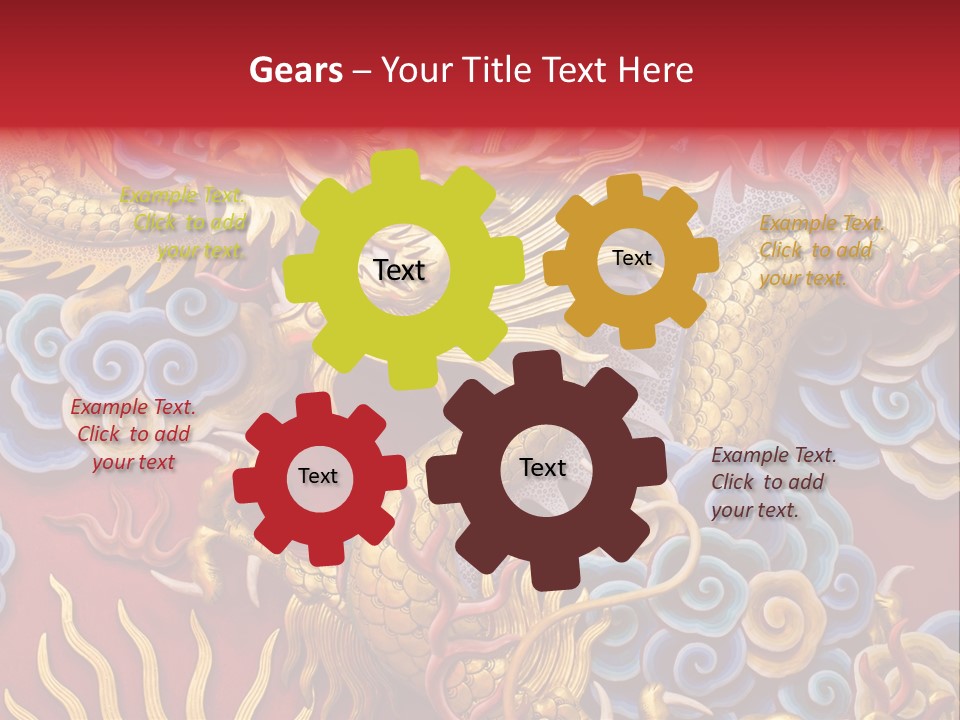 Chinese Dragon Sculpture PowerPoint Template