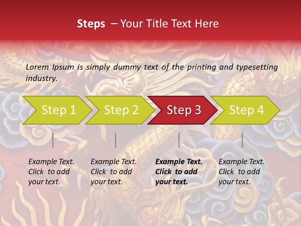 Chinese Dragon Sculpture PowerPoint Template
