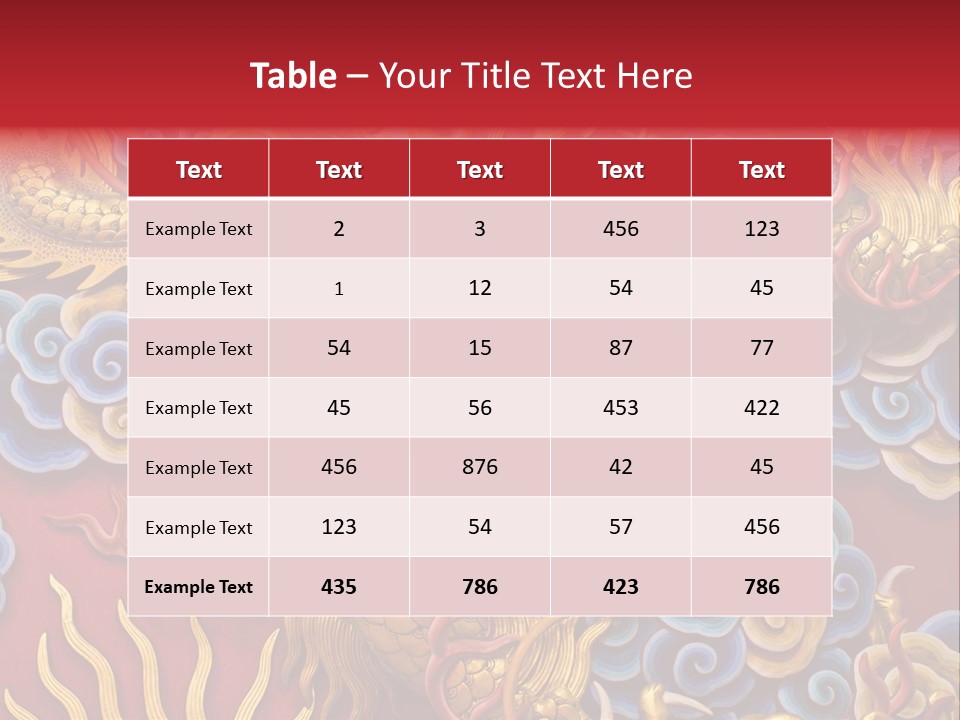 Chinese Dragon Sculpture PowerPoint Template