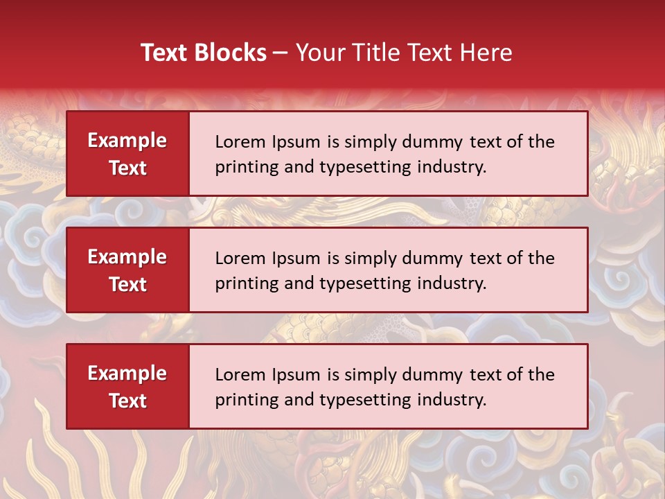 Chinese Dragon Sculpture PowerPoint Template